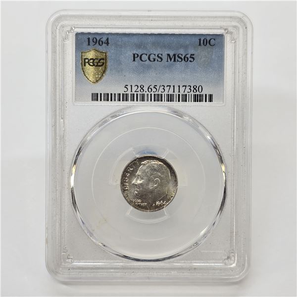 MS65 1964 Roosevelt Dime