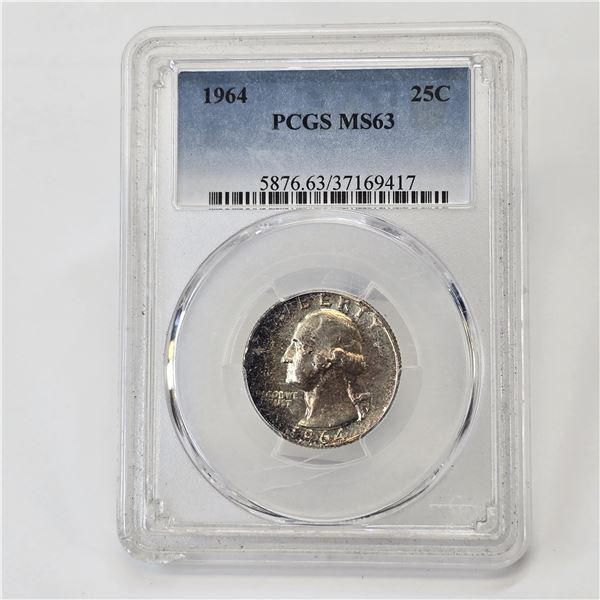 MS63 1964 Washington Quarter