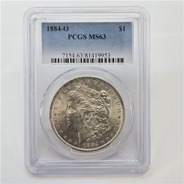 MS63 1884-0 Morgan Silver Dollar
