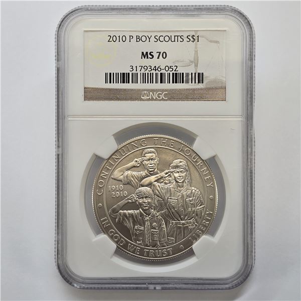 MS70 2010 Boy Scouts Silver Dollar