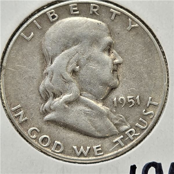 1951-S Franklin Half Dollar