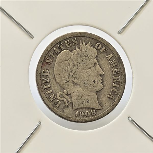1908-P Barber Dime