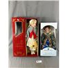 Image 1 : 2 Lovely Porcelain Doll's In Original Boxes -Hudson's Bay Christmas Street 16" H  & CHSN Artisan Col