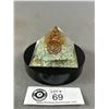 Image 1 : Aquamarine Orgonite Pyramid. Retails $200.00
