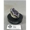 Image 2 : Amethyst Rough Geode. Approx. 2" x 2" On Round Stand