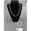 Image 1 : New Fashion Jewelry - Rose Quartz Bracelet & 16" Gold Plated Necklace