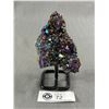Image 1 : 5" Amethyst Titanium Aura On Stand. Retails $800.00