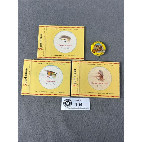 4 Pieces Sportman's Cigarettes Vintage Advertising