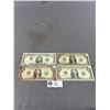 Image 2 : 4 Vintage U.S. Bills - (3) $1 Bills- 1981-1985-1988 & (1) $5 Bill - 1985. No Tears Or Missing Corner