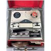 Image 2 : Heavy Vintage Built In Case Fleetwood Monaural Tape Player/Recorder w/ Accessories. 15" x 16" x 8.5"
