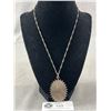 Image 2 : Genuine BC Jade Large Dark Green Pendant and Chain