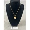 Image 1 : Mother of Pearl Vintage Heart Locket Necklace
