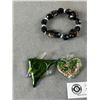 Image 2 : Collection of Handblown Glass Jewelery