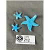 Image 2 : 2" Glass Starfish Pendant w/ Matching 1" Earrings