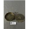 Image 1 : Round Silver Plated 4" Trinket Box w/ Contents
