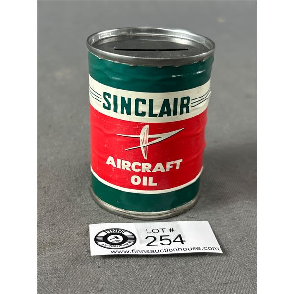 3" H Sinclair Aircraft Oil Tin Bank