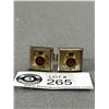 Image 2 : Vintage Pair of Cufflinks, a Mari US Quead Mare, Enamel and Rare