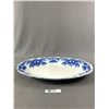 Image 2 : Vintage Scalloped Edged Serving Platter w/ Gold Trim. Approx. 18" L