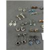 Image 2 : Nice Lot Of Silvertone Earrings w/ Beads, Rhinestones & More