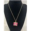 Image 2 : 23" White Beaded Necklace, 16" Goldtone Chain w/ "Love Your Selfie" Camera Pendant & Colourful Metal