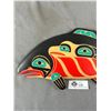 Image 2 : First Nations Wood Carved & Painted  Salmon Wall Plaque Initialed JCA (John August?)  Approx. 18" L
