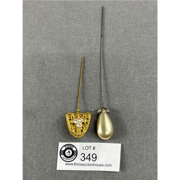 2 Vintage 1030's - 40's Hat Pins