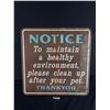 Image 1 : Large Notice Sign. Metal