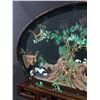 Image 2 : Vintage Asian Diorama Panda Bears Cork Art In Wood Frame.