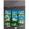Image 1 : 3 Very Nice Asian Glass Pictures Making a Scene
