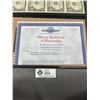 Image 2 : Uncut Sheet of 4 US $1 Bills In Folder with COA