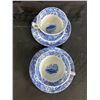 Image 2 : Spode England Blue Italian c.1816 Design Large Teacup & Saucer Set.