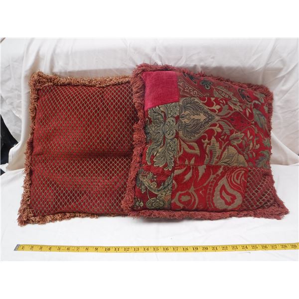 Pair of Double Sided Throw Pillows