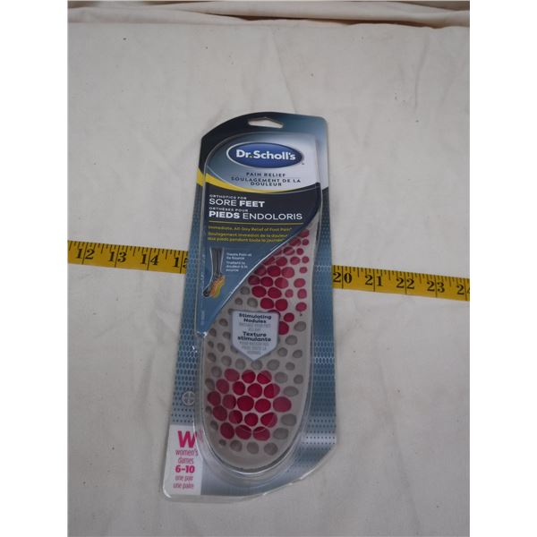New Dr Scholls Womens Size 6-10 Orthotics for Sore Feet Insoles