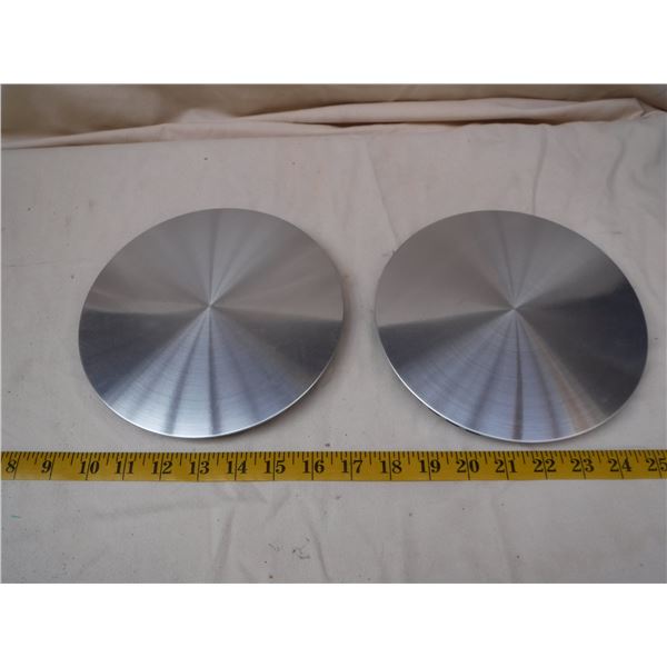 Pair of 16" Flat Center Wheel Caps - New