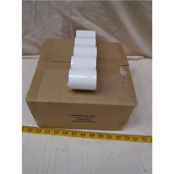 New Case of Thermal Paper Rolls 2 1/4 x 75 Feet Each Roll