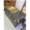 Image 13 : Old Metal Steamer Trunk with Contents - 8 Tracks and Some Cassette Tapes