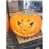 Image 2 : Lot of 2 Pumpkin Decor - one lights up, other one side is face other is of bats