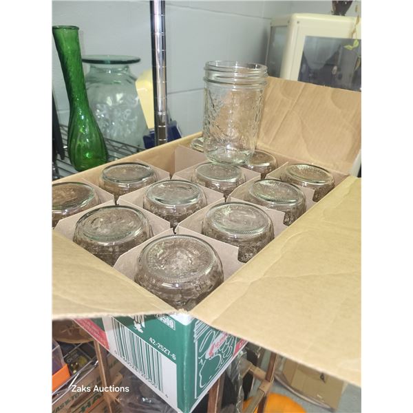 Lot of 12 Barnardin Decorative Mason Canning Jars 500ml - No Lids