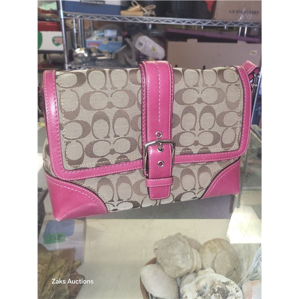 Super Cute Pink Coach Purse with Strap - Unathenticated