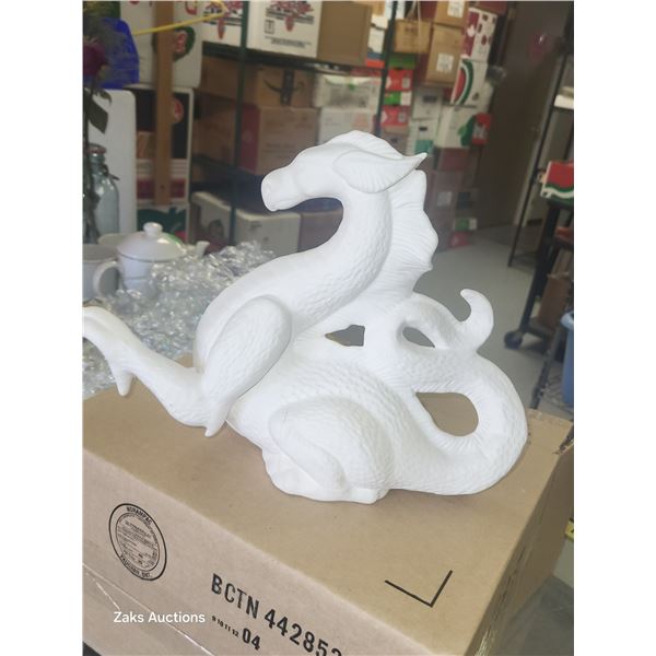 Ceramic Dragon  - New in Box, hand for reference