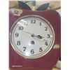 Image 2 : Apple Shaped Wall Clock with Wooden Stem