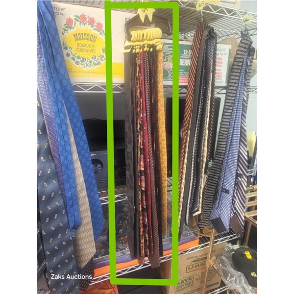 Lot of Silk Ties with the Tie Hanger