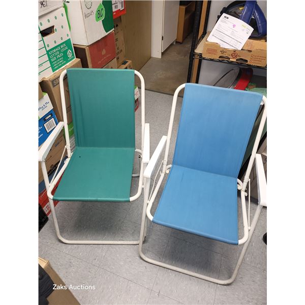 Lot of 2 Lawn Chairs - Excellent Seat Tension and Springs Working Great