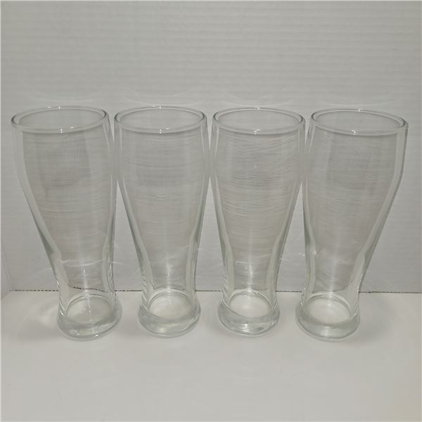 4 Tall Beer Glasses