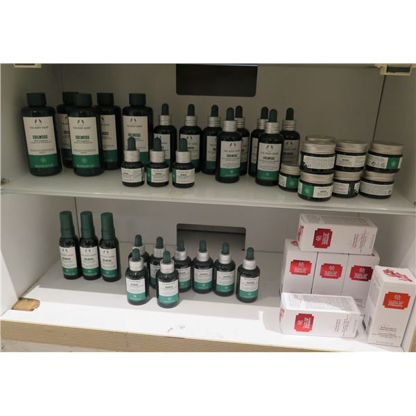 Multiple Bottles The Body Shop Edelweiss Prep Essence, Serum Concentrate, Jelly Mist w/ Roots of Str