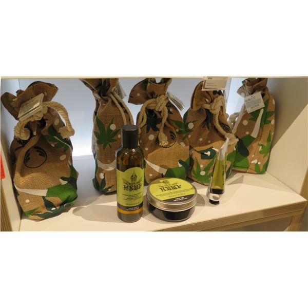 Multiple The Body Shop Hemp Gift Bags, Shower Gel, Protector, etc