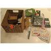 Image 1 : Multiple The Body Shop Items: Vitamin E Masks, Misc Brushes, Sponge Duo, etc in Woven Basket