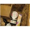 Image 9 : Multiple The Body Shop Items: Vitamin E Masks, Misc Brushes, Sponge Duo, etc in Woven Basket