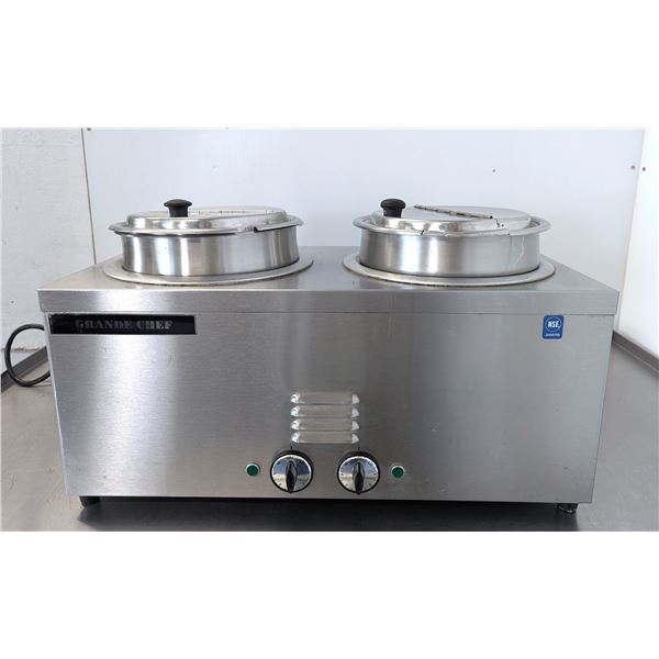 Grande Chef DFS7 Dual Soup/Food Warmer With 2 Inserts & Lids |51