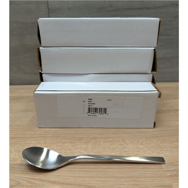 Sola Living Satin 5-1/2" Teaspoons - Lot of 60 (5 Boxes) |L6-CR4/MB325